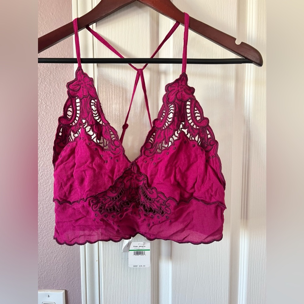 Free people, sleep eyes, crochet bralette